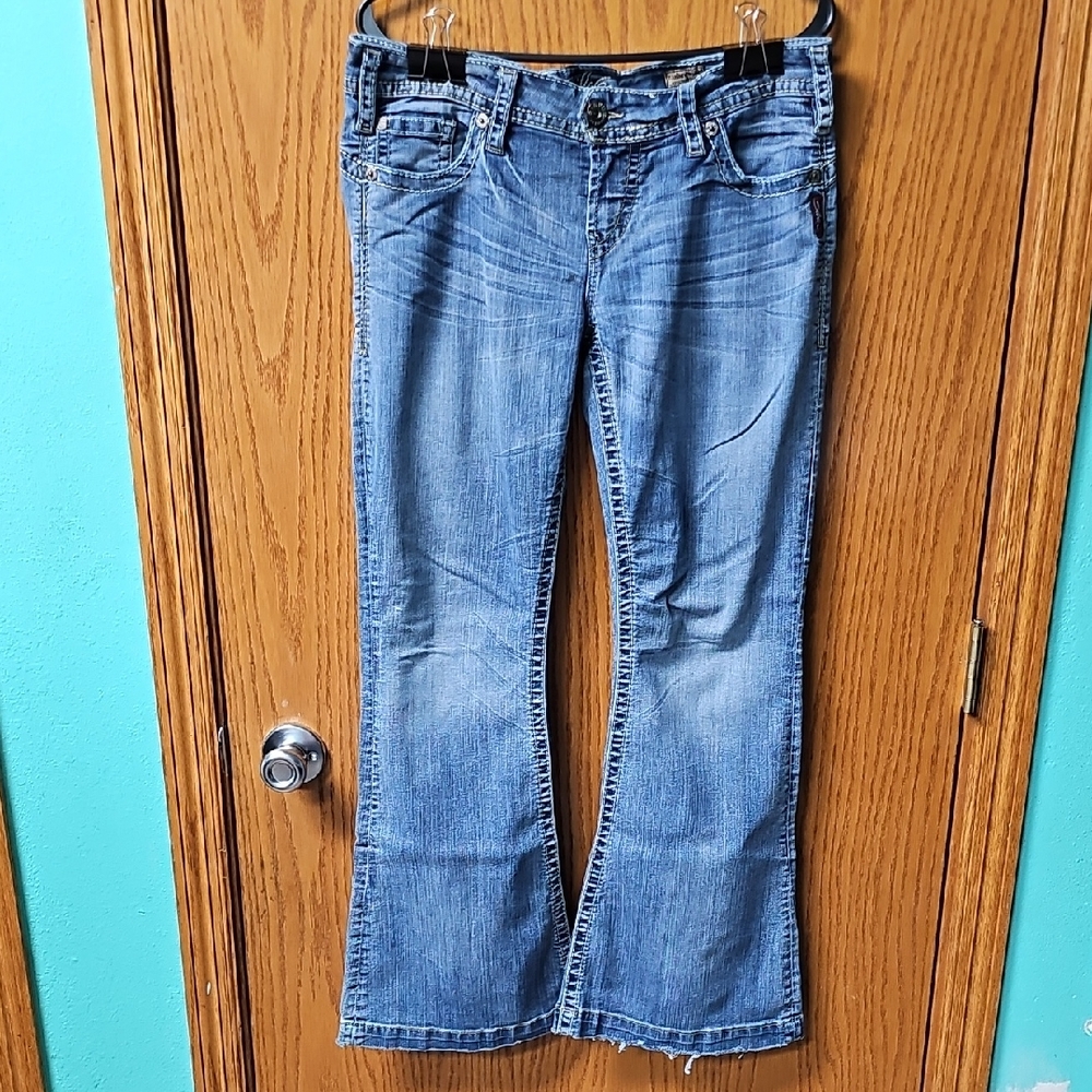 Silver Jeans Women's Flare Blue Denim Size W31/L31